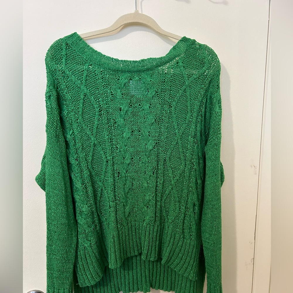 Lightweight cable knit sweater